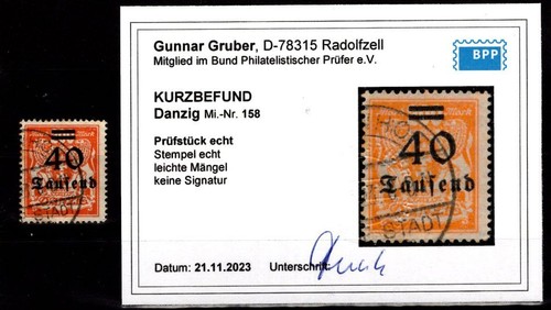 Gdansk 158 Vero Stamped BPP Befund (T9363