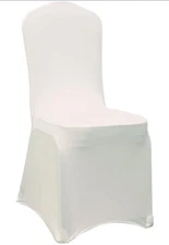 Obstal 7 PCS Ivory Spandex Universal Living, Dining Room Chair Covers