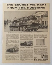 1959 ITC model ad ~ RUSSIAN MISSILE LAUNCHER, Personnel Carrier, Amphibious Tank