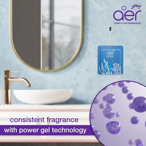 Godrej aer Power Pocket | Bathroom Freshener Assorted Pack Of 4 (40G) free shipp - Picture 3 of 6