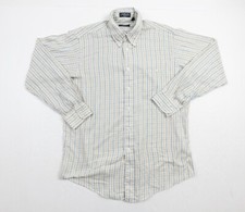 Vintage Christian Dior Shirt Mens 15.5 White Button Up Long Sleeve Collared