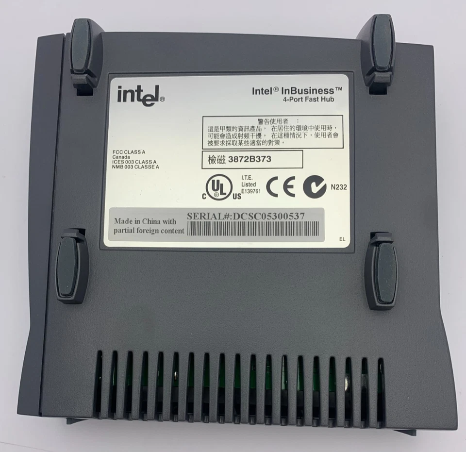 Intel InBusiness 4-Port Fast Hub 100BASE-T Network hub 3872B373 - Image 3 of 3