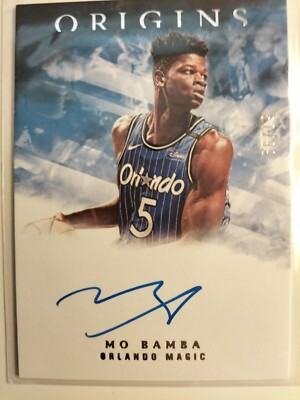 2018-19 Chronicles Origins Mo Bamba AUTO ROOKIE #/99 MAGIC Orlando