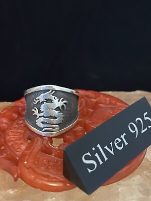 Massiver Silber Drache breites Band