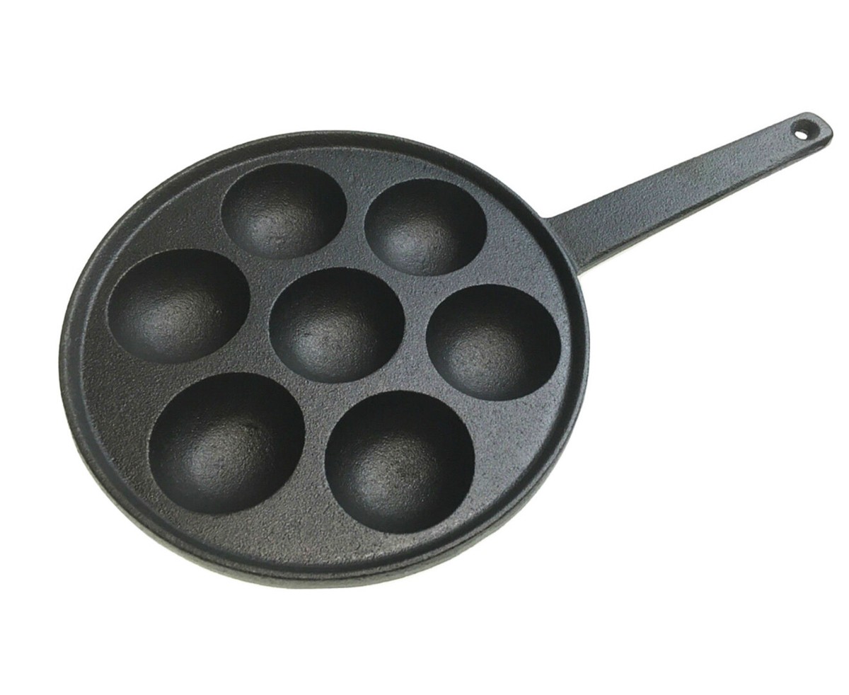 Hole Dimple Cast Iron Poffertjes Mini Dutch Pancake Cake Pan