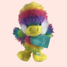 Dan Dee Rainbow Easter Plush Chick 10" Dances To The Chicken Dance  Works Great