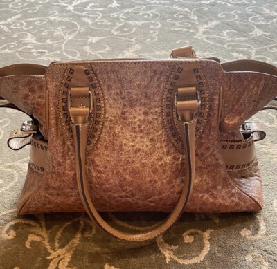    - FENDI Purse Handbag -  Etniko De Jour Metallic Copper Pebbled Leather