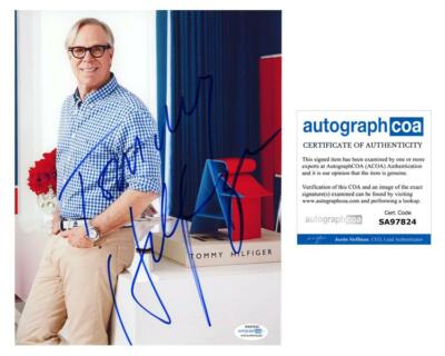 Tommy Hilfiger AUTOGRAPH Signed Fashion Designer 8x10 Photo B ACOA
