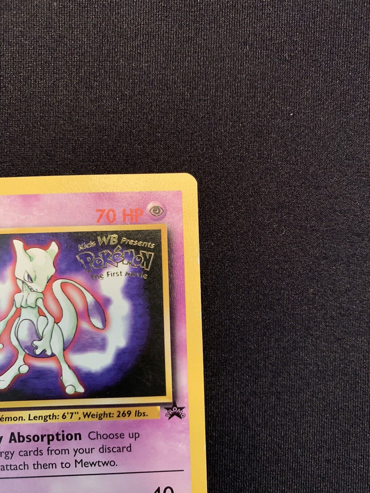 Mewtwo KIDS WB PROMO (HOLOGRAPHIC LOGO) The First Movie Pokémon Card