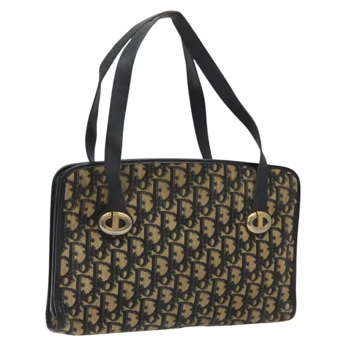 Sac bandoulière Christian Dior trotteur toile bleu marine authentique 113655