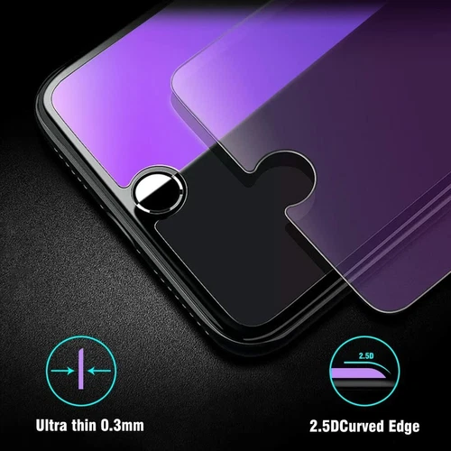 Funda protectora de pantalla de vidrio templado anti-luz azul amigable para iPhone 8 Plus - Imagen 5 de 11