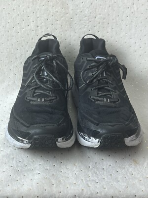 Hoka Clifton 4 Mens 10 Black White Running Shoes Sneaker  display picture 1