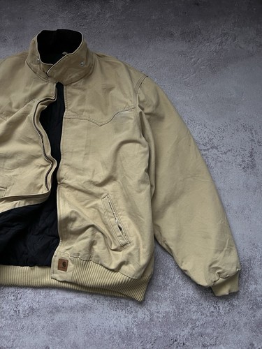 3XL Big Size Crazy Vintage Carhartt Detroit Jacket Leather Box Logo - Picture 2 of 16
