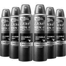 Dove Men+Care Invisible Dry Deodorant Spray 150ml-FREE SHIPPING-PACK OF 6