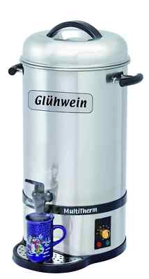 Bartscher Glühweintopf Heissgetränkespender Multitherm 20 Liter Silber NEU