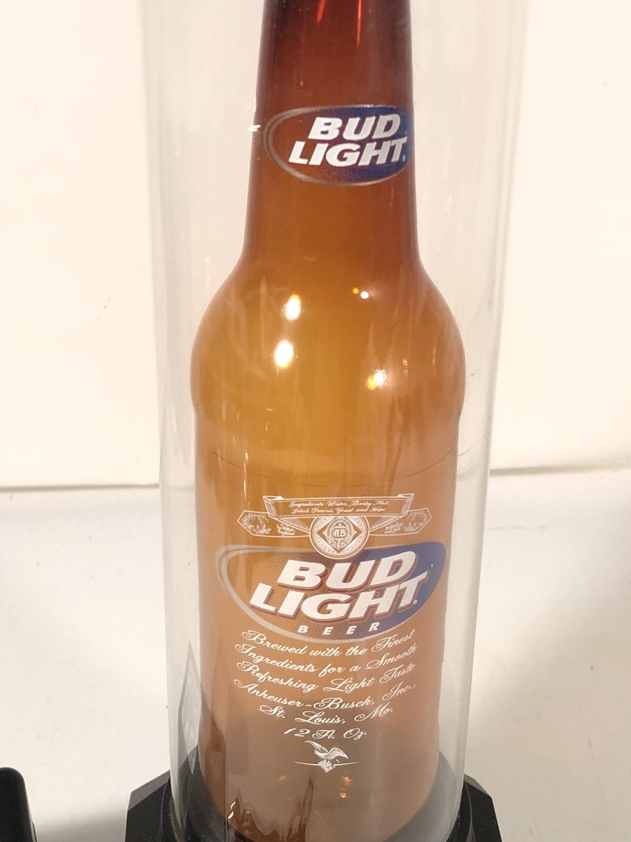 Vintage Budweiser Light Beer Bottle Plasma Lamp Neon Light Bar