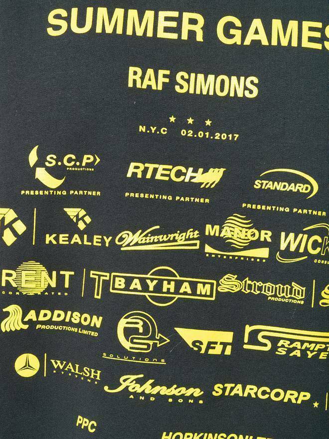 Raf Simons Oversized Games&#039; Sweatshirt Black size SMALL