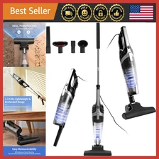 Powerful 600W Corded Stick Vacuum, 20kpa Suction, Lightweight, Gray