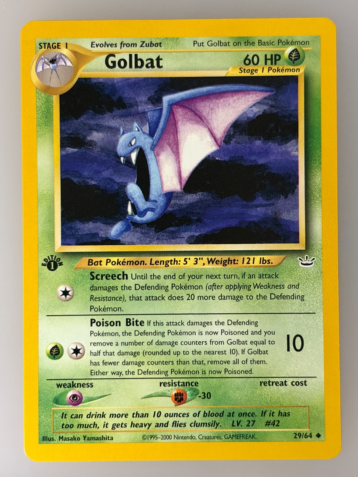Golbat 29/64 First Edition Neo Revelation Regular