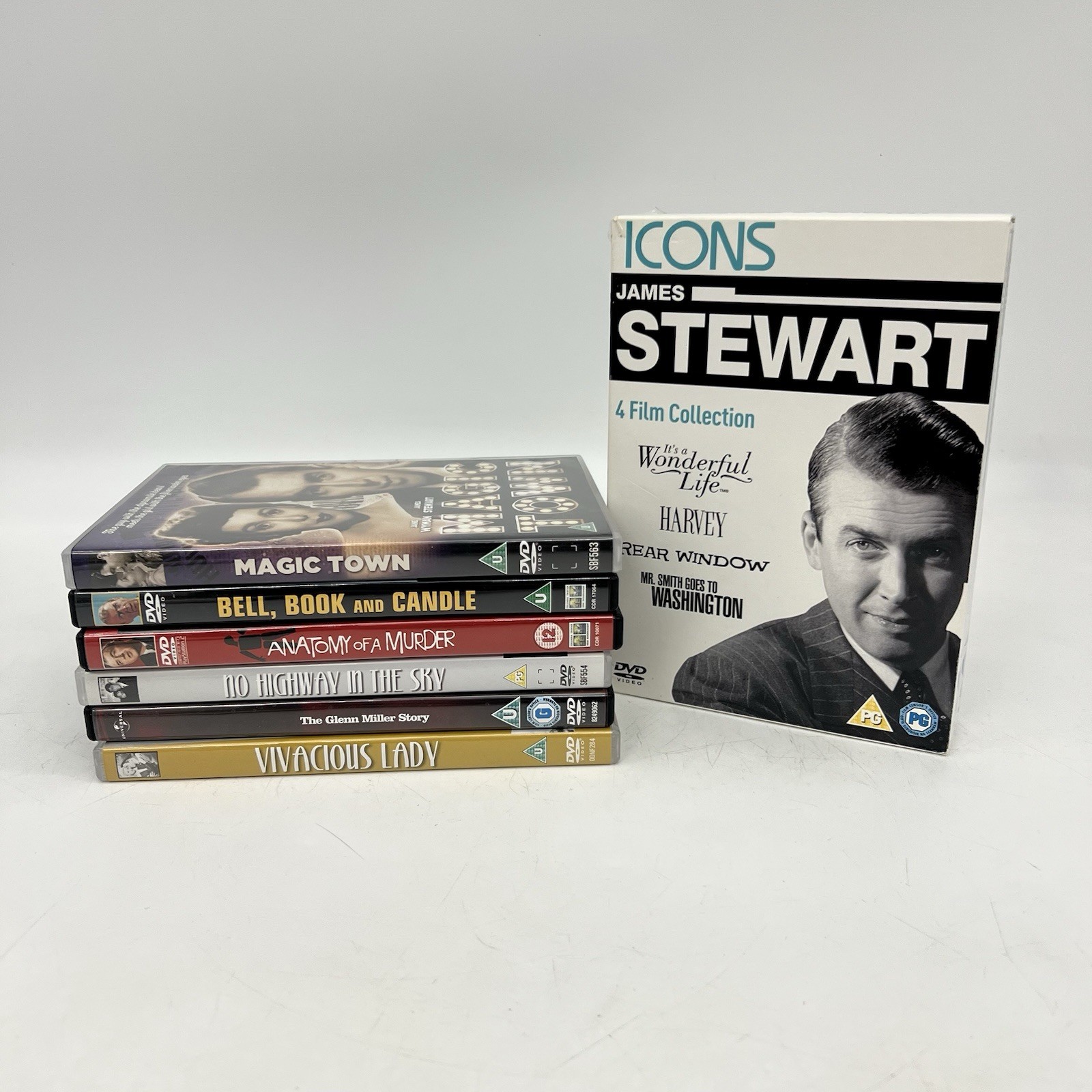 James Stewart DVD Bundle 10x Films Harvey Rear Window Its A wonderful Life