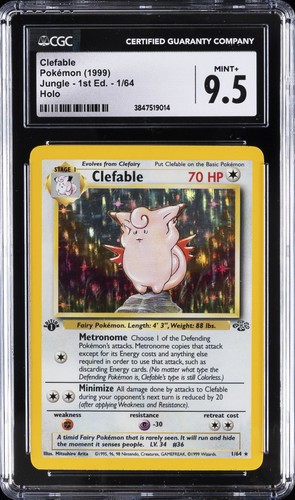 Clefable (1st Edition) graded CGC 9.5 for sale on eBay