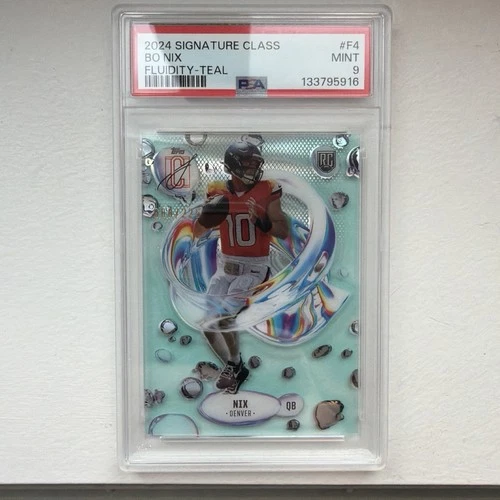 BO NIX 2024 Topps  - Fluidity #F-4 Teal /225 (RC) CASE HIT Denver PSA 9