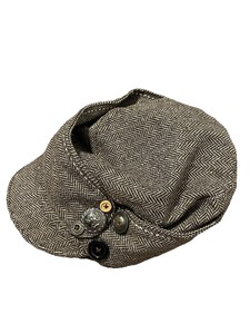 New ? Scala Pronto wool blend tweed bucket news boy cap hat Scala Pronto Brown Tweed Wool Blend Newsboy Cap Circle  main image 4