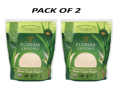 Florida Crystals Regenerative Organic Raw Cane Sugar, 6 lb Pouch