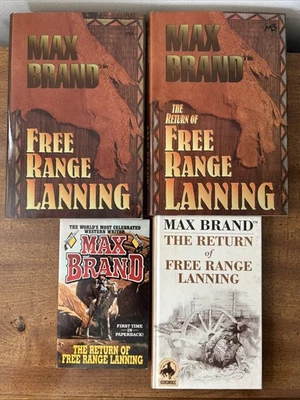 Lot Of 4 Max Brand Books Vintage Westerns 1995-1998 Two are Large Print 1st Ed. - Image 1 of 4