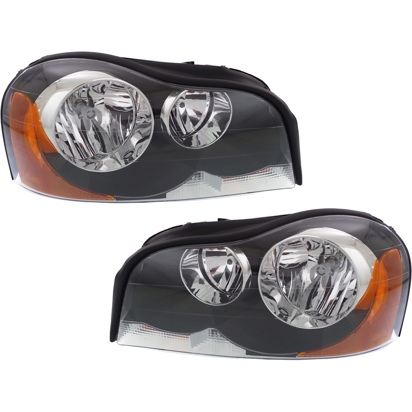 Headlight Set For 2003-2014 Volvo XC90 Left and Right with Bulb Halogen