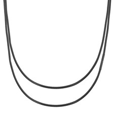 22" Leather Necklace Cord, 2mm Braided Leather Cord, Black