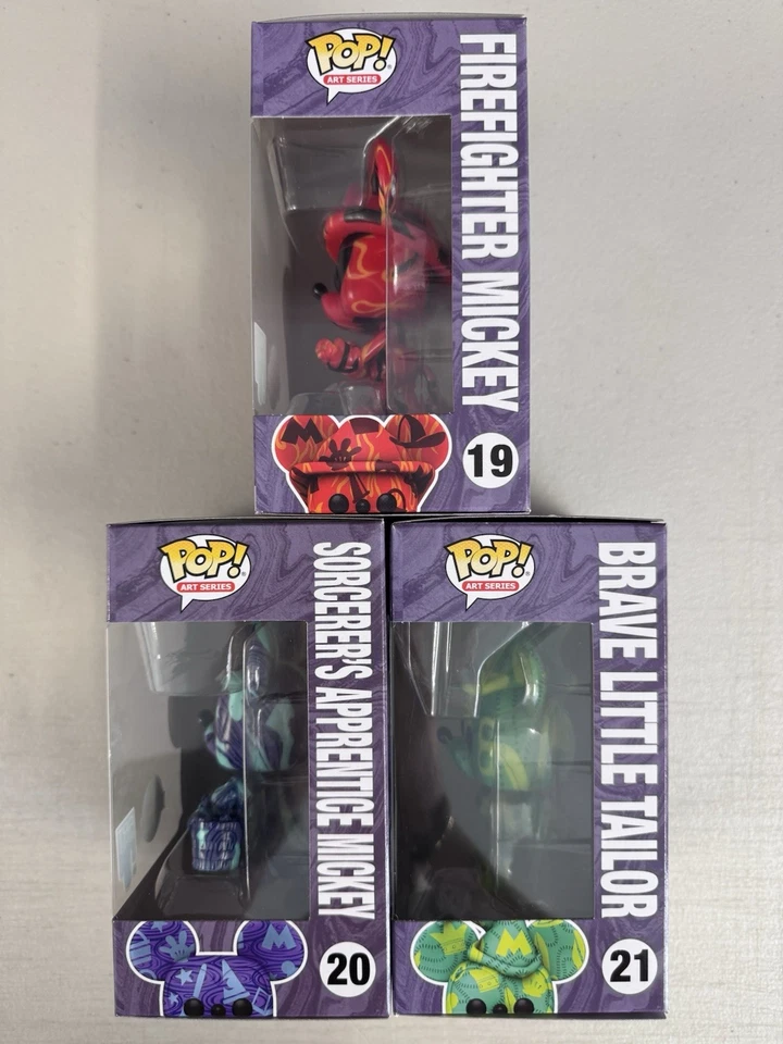 Mickey Mouse 19, 20 y 21 ~ Disney ~ Vinilo Funko Pop ~ Paquete Serie de Arte Foto 2 de 4
