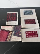 Vtg ‘50 Rya Rug Pattern Books And Photos Sweden Color Photos