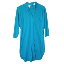 Vintage Gitano Plus Blue Button Top Tunic Coverup Size 40 READ