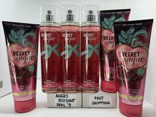 Bath  BodyWorks VELVET SUGAR Fine Fragrance 3 Mist  3 Body Cream 8oz, 6PCS NEW