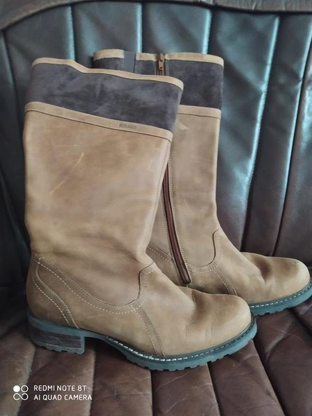 Women Sebago Boots Brown Leather 39.5