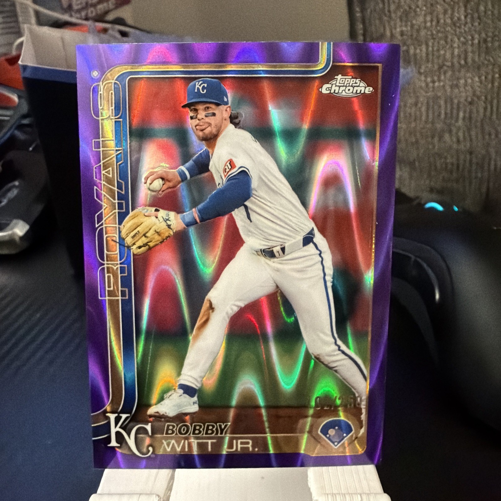 2025 Topps Chrome - Bobby Witt Jr. #93 Purple Raywave Refractor 102 Out Of 250