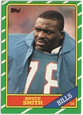 1986 Topps Bruce Smith Rookie Card RC #389 Bills. rookie card picture