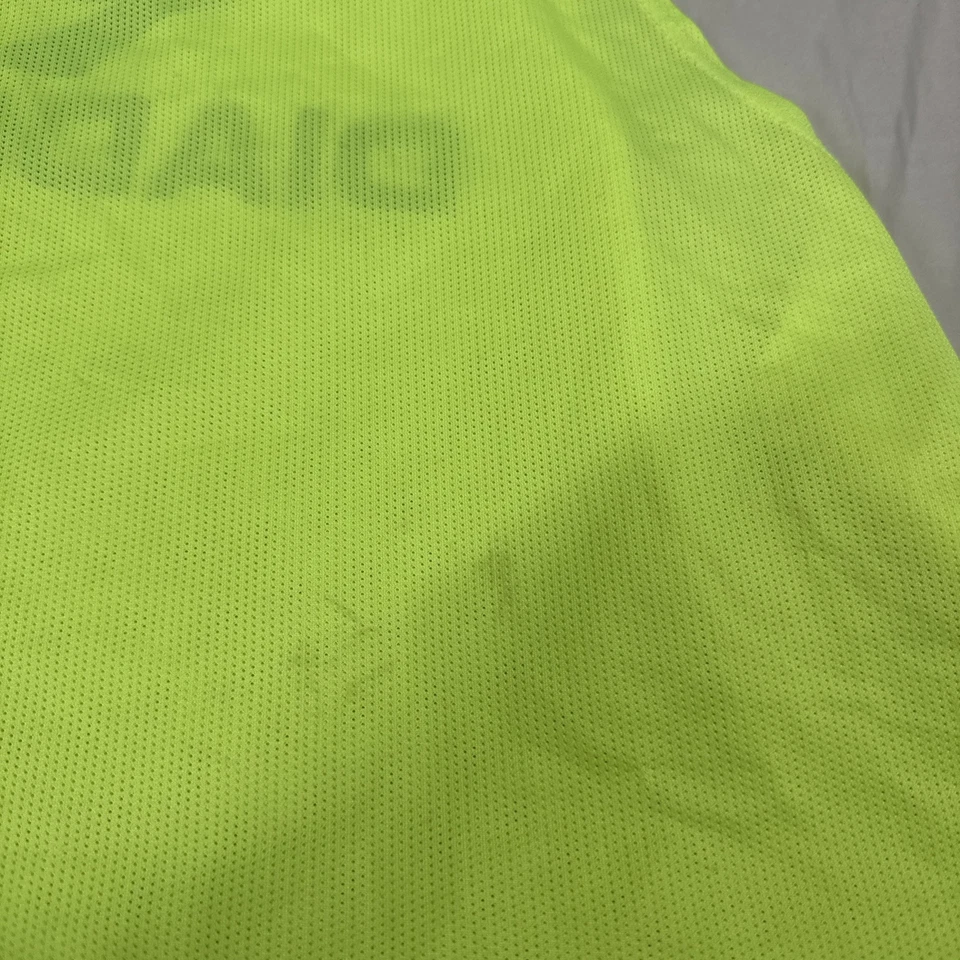 Vintage 90s Diadora Mesh Soccer Futball Practice Jersey One Size Yellow Neon - Image 3 of 4