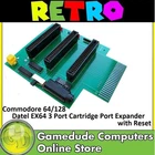 Commodore 64/128 Datel EX64 3 Port Cartridge Port Expander with Reset -[F03]