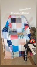 Handmade Quilted Patchwork Armchair Throw Cover