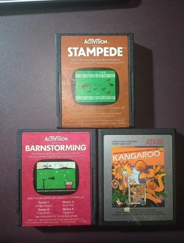 Atari 2600 Lot - Kangaroo, Barnstorming And Stampede