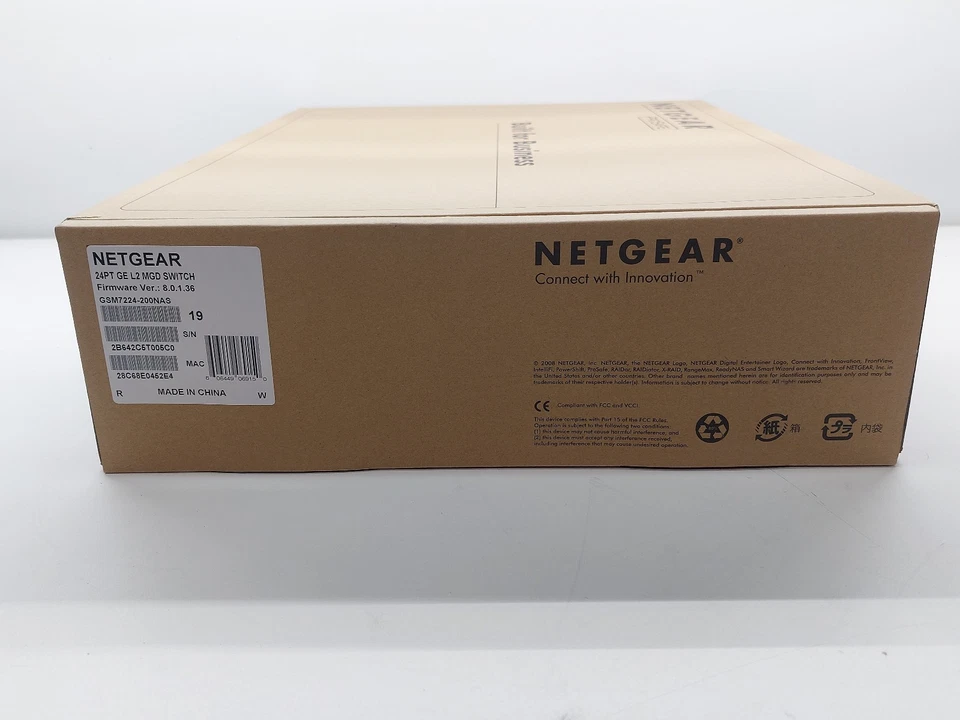 Netgear 24 Port GE Layer2 Managed Gigabit Switch GSM7224-200NAS - Image 2 of 4