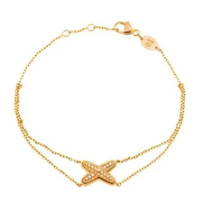 CHAUMET Jeux de Liens Diamond Bracelet 18K Pink Gold 750 90284171