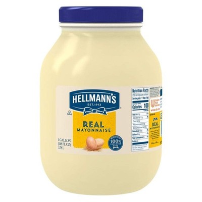Hellmann's Real Mayonnaise Jar, Condiment for Sandwiches, Salads, Mayo Made with