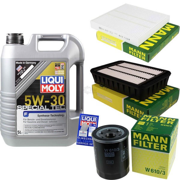 Mann Inspektionspaket 5L Liqui Moly 5W-30 FüR Mitsubishi ASX 2.0I 1.6-image