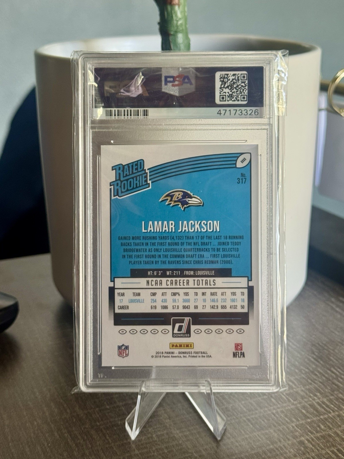 2018 Panini Donruss - Rated Rookie Lamar Jackson #317 (RC) view 2