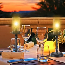 Vintage Lamps Electric Candlestick Table Lamp European Retro Dining Table 2 Pack