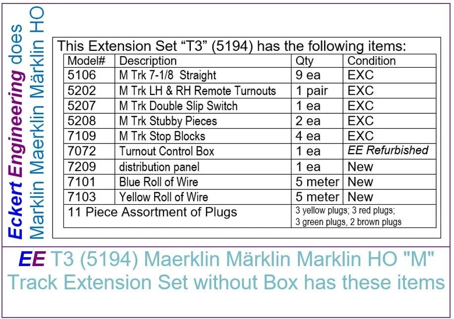 LN Märklin 5190 Set E for "M" Track; without Blue OBX; EE Tested Turnouts !! - Image 2 of 2