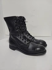 VTG BILTRITE MILITARY COMBAT BLACK LEATHER STEEL TOE MENS 9.5N BOOTS